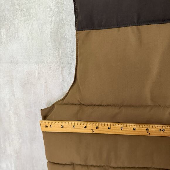 Filed & Stream Puffer Vest Men’s XL Zip Up Sherpa Collar Pockets Outdoor Brown - Picture 15 of 16